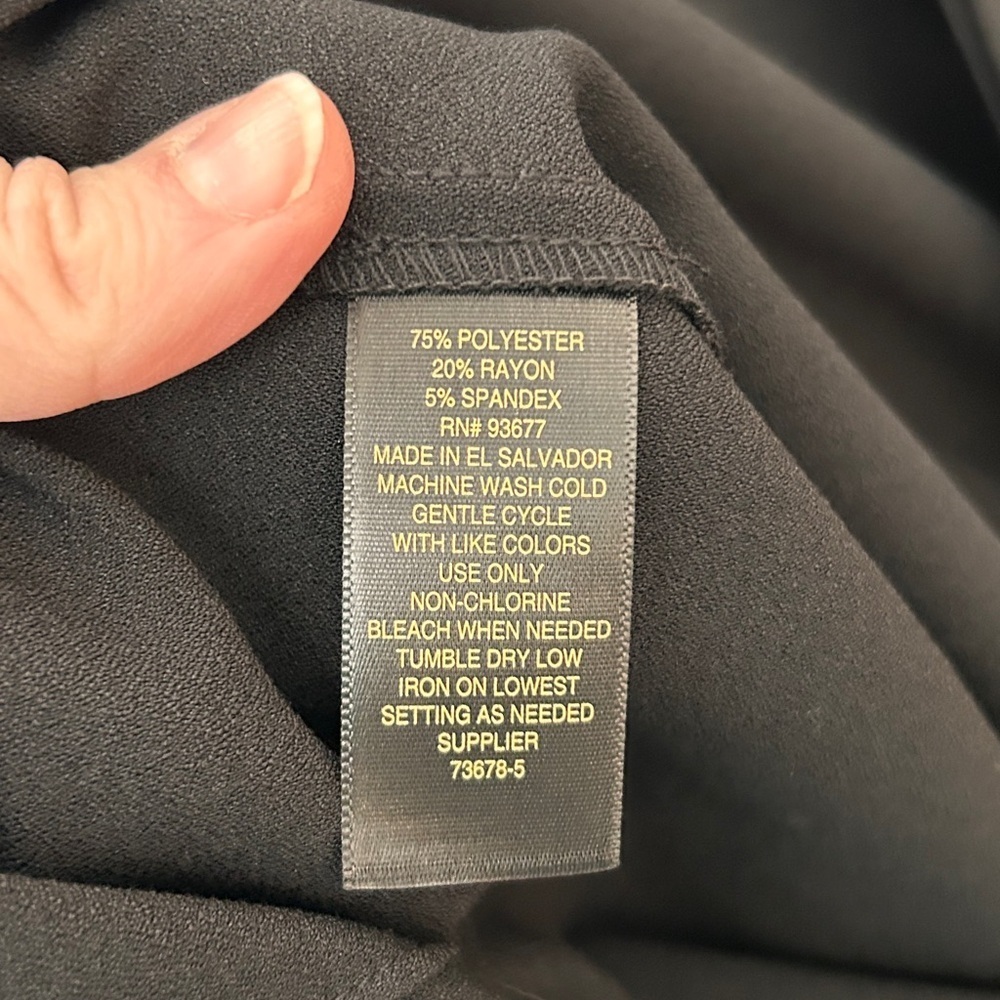 Worthington Wide Leg Black Trousers 14 - Picture 7 of 7